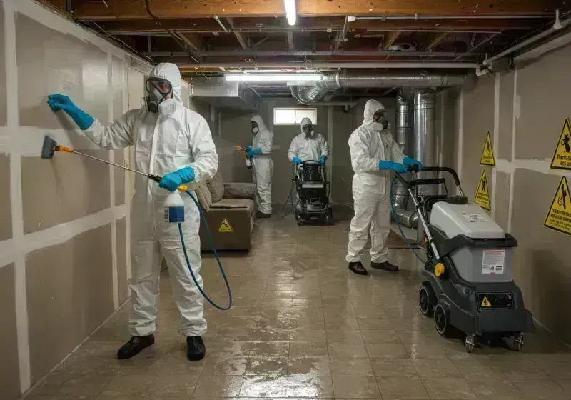 Basement Moisture Removal and Structural Drying process in Ballard County, KY